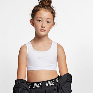 girls white nike sports bra