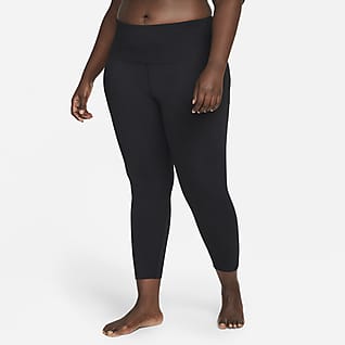 Nike Yoga Dri-FIT Leggings i 7/8-längd med hög midja för kvinnor (Plus Size)