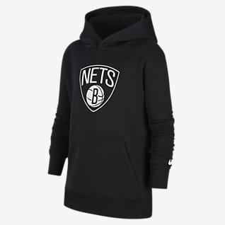 Brooklyn Nets Nike NBA-huvtröja i fleece för ungdom
