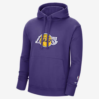 Los Angeles Lakers Essential Nike NBA-pullover-hættetrøje i fleece til mænd