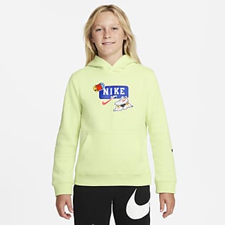 Nike Sportswear Club Sudadera con gorro sin cierre para niño talla grande