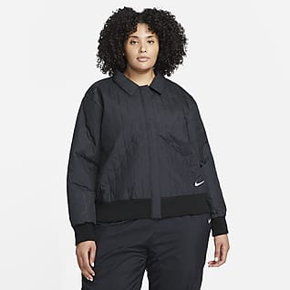 Nike Sportswear Essentials Chamarra de tejido Woven para mujer (talla grande)
