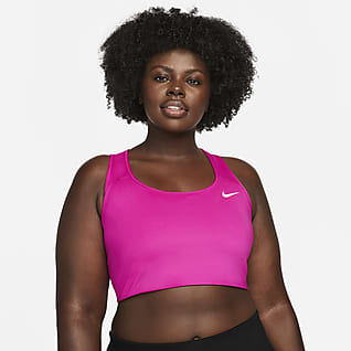 Nike Dri-FIT Swoosh Women's Medium-Support Non-Padded Sports Bra (Plus Size)