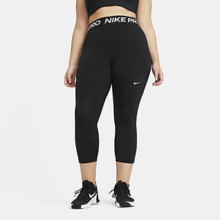Nike Pro Ankellange leggings med mellemhøj talje til kvinder (plus size)