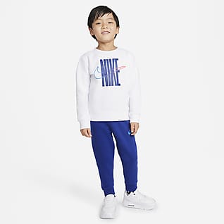 Nike Conjunto de sudadera de cuello redondo y pantalones infantil