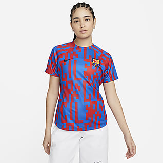 FC Barcelona Home Haut de football d'avant-match Nike Dri-FIT pour Femme