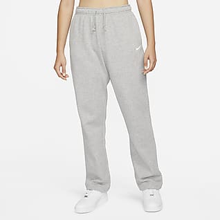 Nike Sportswear Collection Essential Fleecebyxor med mellanhög midja och vid fåll för kvinnor