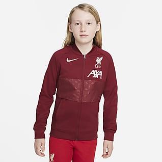 Liverpool FC Dresowa bluza piłkarska z zamkiem na całej długości dla dużych dzieci