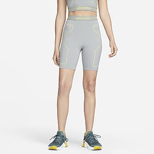 Nike Pro Dri-FIT Pantalons curts de 18 cm amb cintura alta de training - Dona