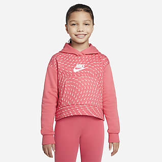 Nike Sportswear Dzianinowa bluza z kapturem i nadrukiem dla dużych dzieci (dziewcząt)