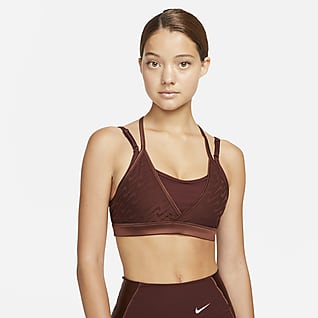 Nike Dri-FIT Indy Icon Clash Sutiã de desporto de suporte ligeiro almofadado com alças para mulher