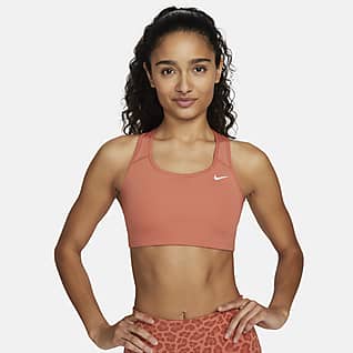 Nike Dri-FIT Swoosh Dámská sportovní podprsenka bez vycpávek se střední oporou