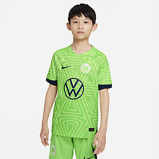VfL Wolfsburg Stadium 2022/23, domácí Fotbalový dres Nike Dri-FIT pro větší děti