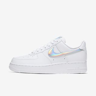nike air force 1 womens white and silver