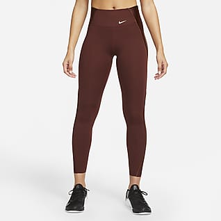 Nike Dri-FIT One Luxe Icon Clash 7/8-legging met print en halfhoge taille voor dames