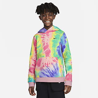 Nike Sportswear Club Big Kids' Tie-Dye Pullover Hoodie