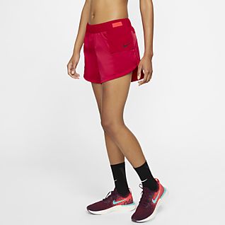 red nike shorts womens