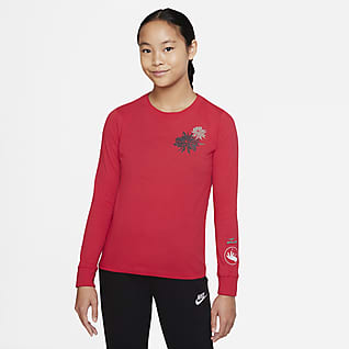 Nike Sportswear Big Kids' (Girls') Long Sleeve T-Shirt