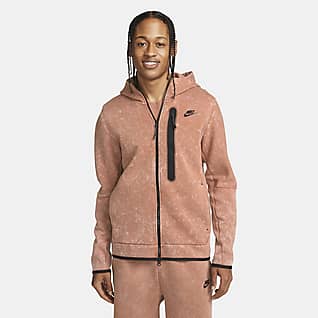 Nike Sportswear Tech Fleece Hoodie met gewassen look en rits over de hele lengte voor heren