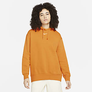 Nike Sportswear Essential Collection Felpa oversize in fleece con cappuccio - Donna