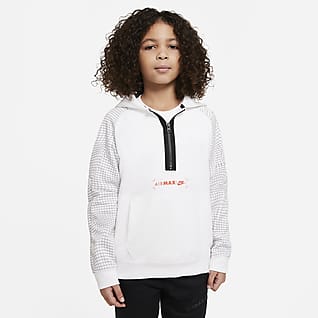 Nike Sportswear Air Max Dzianinowa bluza z kapturem i zamkiem 1/2 dla dużych dzieci (chłopców)