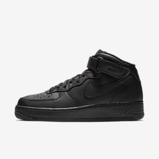 solid black air force ones