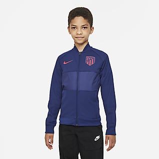 Atlético Madrid Fußball Track-Jacket mit durchgehendem Reißverschluss für ältere Kinder