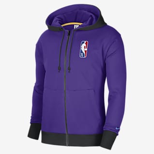 Los Angeles Lakers Courtside Felpa in fleece con cappuccio e zip a tutta lunghezza Nike NBA - Uomo