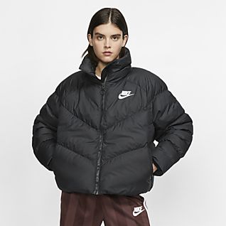 black puffer coat nike