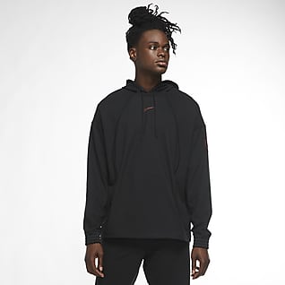nike men's fleece hooded shirts & tops