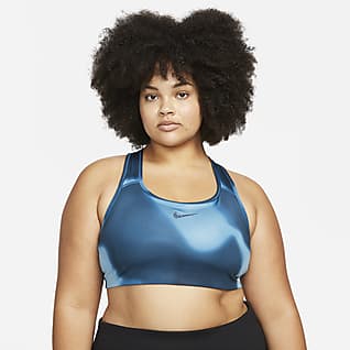 Nike Yoga Dri-FIT Swoosh Bra deportivo estampado sin almohadilla de media sujeción talla grande para mujer