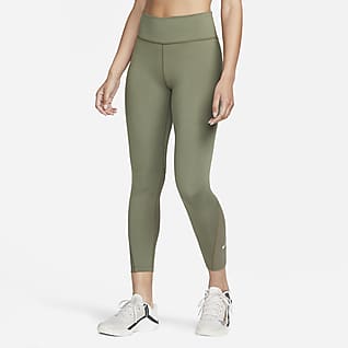 Nike One Leggings de 7/8 talle medio con paneles de malla - Mujer