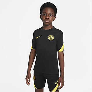 Τσέλσι Strike Κοντομάνικη ποδοσφαιρική μπλούζα Nike Dri-FIT για μεγάλα παιδιά