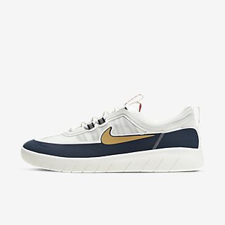 nike sb nyjah free black  and amp white skate shoes