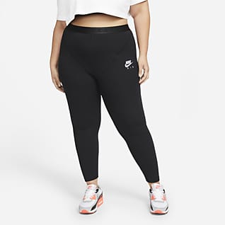 Nike Air Gerippte Leggings mit hohem Bund für Damen (große Größe)