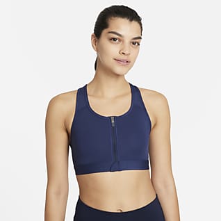 Nike Dri-FIT Swoosh Women’s Medium-Support Padded Zip-Front Sports Bra
