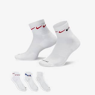 Nike Everyday Plus Cushioned Κάλτσες προπόνησης μέχρι τον αστράγαλο (3 ζευγάρια)