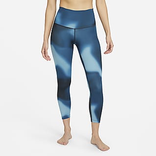 Nike Yoga Dri-FIT 女款九分高腰印花內搭褲