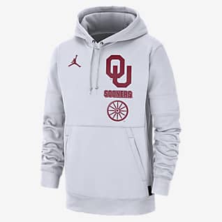 jordan men's oklahoma sooners practice fleece hoodie