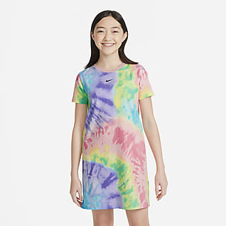 Nike Sportswear Big Kids' (Girls') Tie-Dye T-Shirt Dress