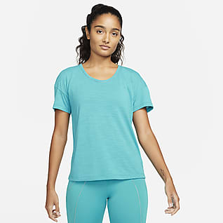 Nike Yoga Dri-FIT Women's Short-Sleeve Metallic Trim Top