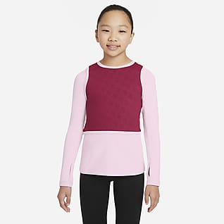 Nike Pro Warm Dri-FIT Långärmad tröja för ungdom (tjejer)