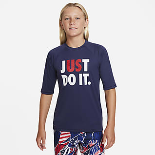 Nike Gym Club Camiseta Hydroguard de manga corta para niños talla grande