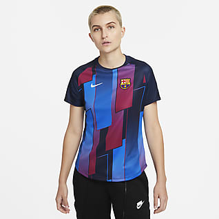 FC Barcelona Camiseta de fútbol de manga corta para antes del partido - Mujer