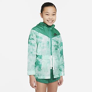 Nike Sportswear Windrunner Big Kids' (Girls') Tie-Dye Printed Jacket