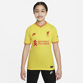 Liverpool FC Stadium 2021/22, třetí Fotbalový dres Nike Dri-FIT pro větší děti