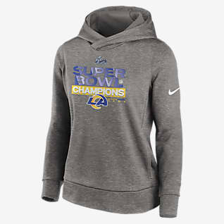 Nike Therma Super Bowl LVI Champions Trophy Collection (NFL Los Angeles Rams) Women's Pullover Hoodie