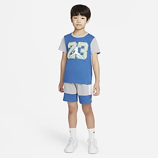 Jordan Conjunto de playera y shorts para niños talla pequeña