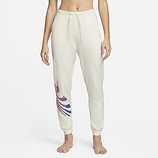 Nike Yoga Luxe A.I.R. Pantaloni jogger in fleece a 7/8 e vita alta - Donna