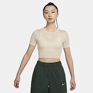 Nike Sportswear Essential 女子刺绣修身短款上衣